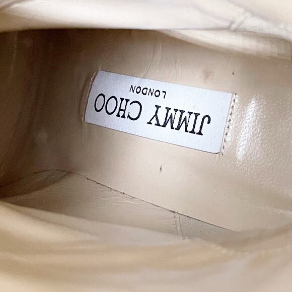 Jimmy Choo Purple Agathe Croc Embossed 100mm Mid-Calf Pointed Toe Boot IT 38 - Picture 13 of 13